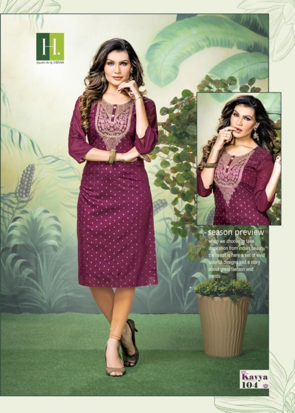 Hirwa Kavya Festive Wear Embroidery Kurti Collection